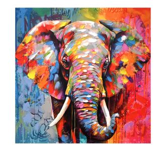 Πίνακας σε καμβά Elephant Inart 80x3x80εκ |  Πίνακες στο espiti