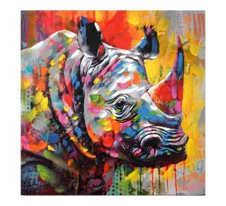 Πίνακας σε καμβά Rhinocery Inart 80x3x80εκ |  Πίνακες στο espiti