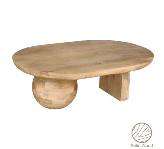 Τραπέζι σαλονιού Kane Inart φυσικό μασίφ ξύλο ακακίας 110x72x38εκ |  Τραπεζάκια σαλονιού στο espiti
