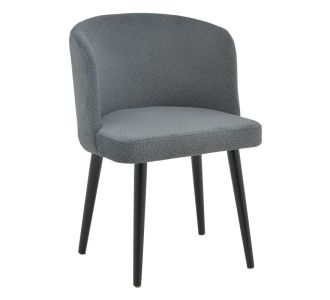 Καρέκλα Sirbet pakoworld ανθρακί μπουκλέ ύφασμα-μαύρο μέταλλο 55x45x80εκ |  Καρέκλες στο espiti