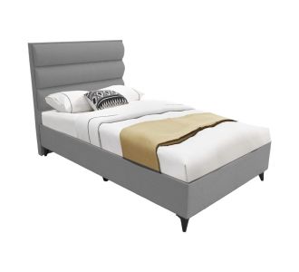 Κρεβάτι μονό Luxe pakoworld με αποθηκευτικό χώρο γκρι ύφασμα 120x200εκ |  Κρεβάτια στο espiti