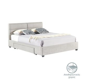 Κρεβάτι διπλό Anay pakoworld με συρτάρι ύφασμα μπεζ 160x200εκ |  Κρεβάτια στο espiti