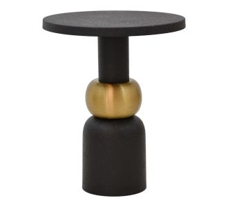 Βοηθητικό τραπέζι Enville Inart μαύρο-χρυσό μέταλλο Φ51x62.5εκ |  Τραπεζάκια βοηθητικά στο espiti