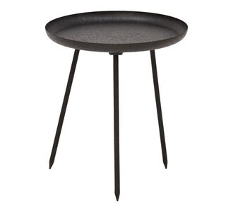 Βοηθητικό τραπέζι Flaz Inart μαύρο μέταλλο Φ36.5x40.5εκ |  Τραπεζάκια βοηθητικά στο espiti