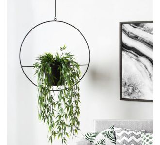 Βάση - ζαρντινιέρα κρεμαστή μεταλλική για φυτά εσωτερικού και εξωτερικού χώρου χρώμα μαύρο Φ30εκ. |  Διακοσμητκά στο espiti