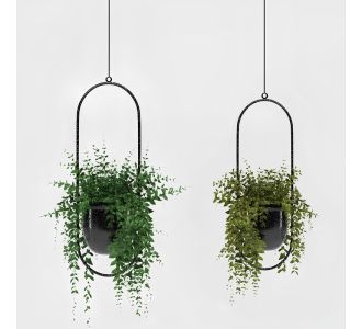 Βάση - ζαρντινιέρα κρεμαστή σετ 2τμχ μεταλλική για φυτά εσωτερικού και εξωτερικού χώρου χρώμα μαύρο Φ15εκ. |  Διακοσμητκά στο espiti