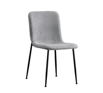 Καρέκλα Gratify pakoworld γκρι μπουκλέ ύφασμα-πόδι μαύρο μέταλλο 43x56x83εκ |  Καρέκλες στο espiti
