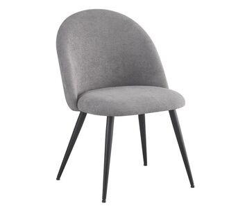 Καρέκλα Graceful pakoworld γκρι μπουκλέ ύφασμα-πόδι μαύρο μέταλλο 51x56x84εκ |  Καρέκλες στο espiti