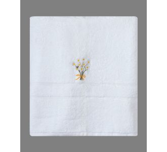 Πετσέτα Σώματος ( 100cm x 150cm ) Λευκό Χαμομήλι 5206978161568 SilkFashion |  Σετ Πετσέτες στο espiti
