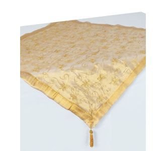 Καρέ (90cm x 90cm) 0001061A Χρυσό 5206978162480 SilkFashion |  Τραπεζομάντηλα στο espiti