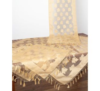 Σετ 4 τεμαχίων (110cm x 110cm, 50cm x 140cm,2x50cm x 50cm) AKB-301 Χρυσό 5206978162466 SilkFashion |  Καρέ στο espiti