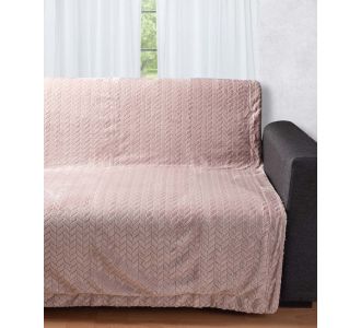 Διακοσμητικό fleece ριχτάρι με sherpa  (150cm x 200cm) λιλά 5206978074806 SilkFashion |  Ριχτάρια στο espiti