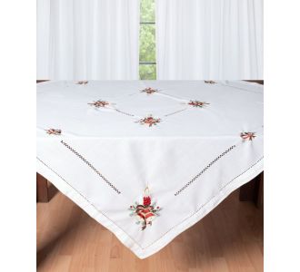 Χριστουγεννιάτικο τραπεζοκαρέ (140cm x 140cm) 1982 ivory 5206978164972 SilkFashion |  Χριστουγεννιάτικα Τραπεζομάντηλα  στο espiti