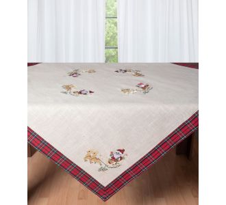 χριστουγεννιάτικο τραπεζοκαρέ ( 140cm x 140cm) 9036 5206978164934 SilkFashion |  Χριστουγεννιάτικα Τραπεζομάντηλα  στο espiti