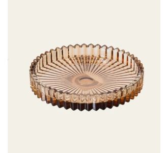 ΓΥΑΛΙΝΗ ΒΑΣΗ Φ10  Μόκα     Beauty Home |  Διακοσμητκά στο espiti