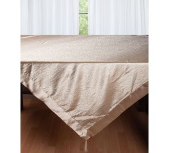 Σατέν τραπεζομάντηλο 2009 λουλούδι (160cm x 220cm) μπέζ 5206978059841 SilkFashion |  Τραπεζομάντηλα στο espiti