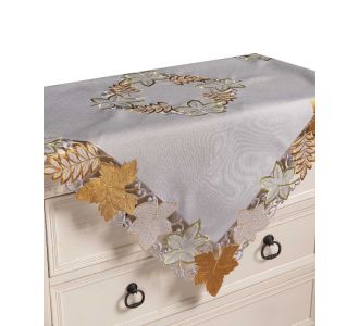 Τραπεζοκαρέ 19612 (130cm x 130cm) γκρί 5206978166198 SilkFashion |  Τραπεζομάντηλα στο espiti