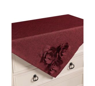 Τραπεζοκαρέ 558 (130cm x 130cm) μπορντώ  5206978166440 SilkFashion |  Τραπεζομάντηλα στο espiti