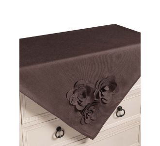 Τραπεζοκαρέ 558 (130cm x 130cm) καφέ  5206978166426 SilkFashion |  Τραπεζομάντηλα στο espiti