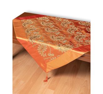 Σατέν τραπεζοκαρέ 1028 (130cm x 130cm) πορτοκαλί   5206978167065 SilkFashion |  Τραπεζομάντηλα στο espiti