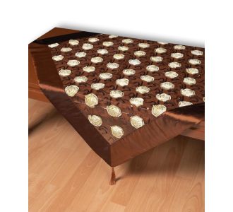 Τούλινο τραπεζοκαρέ 264-17 (130cm x 130cm) καφέ 5206978166747 SilkFashion |  Τραπεζομάντηλα στο espiti