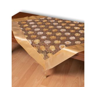 Τούλινο τραπεζοκαρέ 264-17 (130cm x 130cm) χρυσό  5206978166808 SilkFashion |  Τραπεζομάντηλα στο espiti