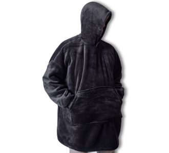Πόντσο-κουβέρτα (One size) μαύρο 5206978074172 SilkFashion |  Κουβέρτες fleece Υπέρδιπλες στο espiti