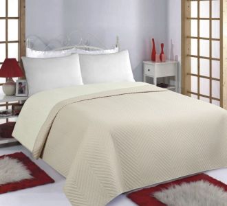 ΚΟΥΒΕΡΛΙ σετ (170cm x 240cm) BONES beige/ivory 5206978074530 SilkFashion |  Κουβερλί Υπέρδιπλα στο espiti