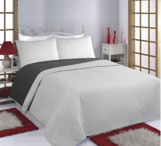 ΚΟΥΒΕΡΛΙ σετ (220cm x 240cm) BONES grey/anthracite 5206978074608 SilkFashion |  Κουβερλί Υπέρδιπλα στο espiti