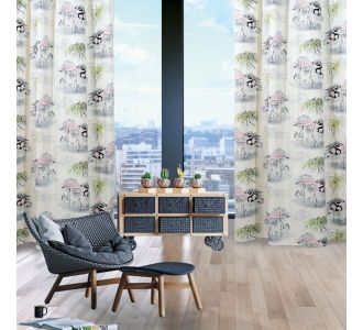 DAS HOME 2063 ΚΟΥΡΤΙΝΑ 140Χ280 ΜΕ ΤΡΟΥΚΣ ΓΚΡΙ, ΛΑΧΑΝΙ, ΡΟΖ |  Ετοιμες κουρτίνες με σχέδιο στο espiti