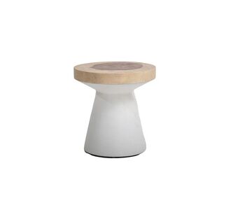 Βοηθητικό Τραπέζι Lind White Natural (40x40x40) Soulworks 0900003 |  Τραπέζια στο espiti