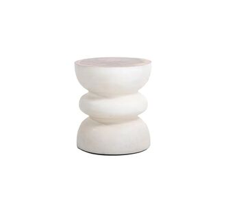 Σκαμπό Najib White Natural (40x40x45) Soulworks 0900009 |  Σκαμπώ στο espiti
