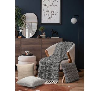 Ριχτάρι HERHALING ANTHRACITE Βαμβάκι 190 x 300 εκ. MADI |  Ριχτάρια στο espiti