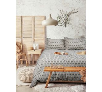 Σετ Παπλωματοθήκη BANDS P/COTTON 240 x 260 + 2 μαξιλαροθήκες 52 x 72 εκ. MADI |  Παπλωματοθήκες Υπέρδιπλες στο espiti