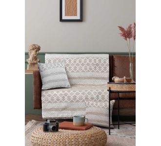 Ριχτάρι ECLECTIC BEIGE Βαμβάκι 170 x 340 εκ. MADI |  Ριχτάρια στο espiti
