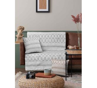 Ριχτάρι ECLECTIC GREY Βαμβάκι 170 x 180 εκ. MADI |  Ριχτάρια στο espiti