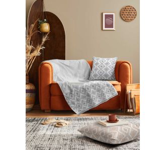 Ριχτάρι FOLK GREY Βαμβάκι 170 x 250 εκ. MADI |  Ριχτάρια στο espiti
