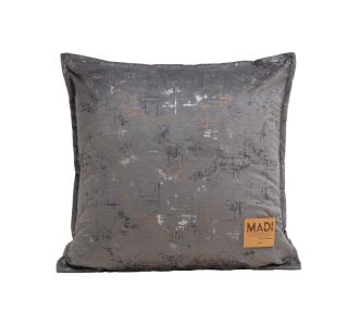 Διακοσμητικό Μαξιλάρι PETRA DARK GREY Βελούδο 45 x 45 εκ. MADI |  Μαξιλάρια διακοσμητικά στο espiti