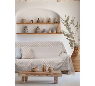 Ριχτάρι DOMINOR BEIGE Βαμβάκι 170 x 180 εκ. MADI |  Ριχτάρια στο espiti