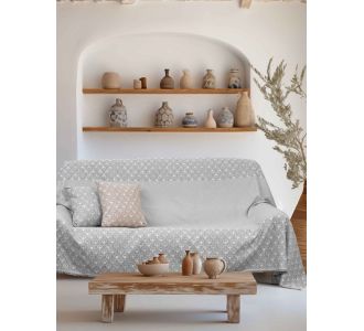 Ριχτάρι DOMINOR GREY Βαμβάκι 170 x 250 εκ. MADI |  Ριχτάρια στο espiti
