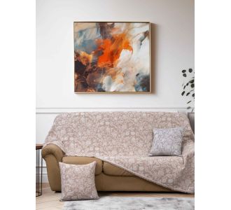 Ριχτάρι ROSVEL BEIGE Βαμβάκι 170 x 180 εκ. MADI |  Ριχτάρια στο espiti