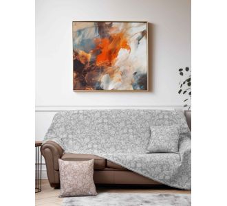 Ριχτάρι ROSVEL GREY Βαμβάκι 170 x 180 εκ. MADI |  Ριχτάρια στο espiti