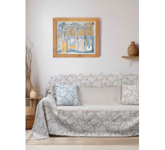 Ριχτάρι VELRION BEIGE Βαμβάκι 170 x 180 εκ. MADI |  Ριχτάρια στο espiti