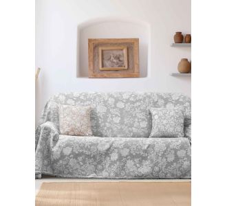 Ριχτάρι SOFIMA GREY Βαμβάκι 170 x 180 εκ. MADI |  Ριχτάρια στο espiti