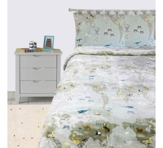 Παιδική Κουβέρτα Βελουτέ Μονή 160x220 Animal World Astron Italy |  Κουβέρτες Παιδικές στο espiti
