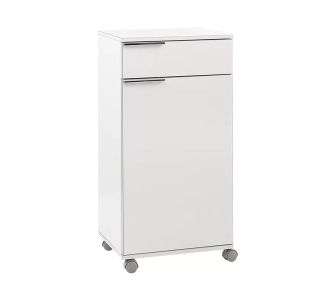 Ντουλάπι Diamond Megapap τροχήλατο σε χρώμα λευκό 50x40x100εκ. |  Σετ Μπάνιου στο espiti