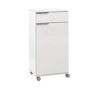 Ντουλάπι Diamond Megapap τροχήλατο σε χρώμα λευκό 50x40x100εκ. |  Στήλες Μπάνιου στο espiti