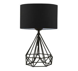 Φωτιστικό επιτραπέζιο Christopher Megapap ύφασμα/μέταλλο χρώμα μαύρο 24x15x41εκ. |  Επιτραπέζια στο espiti