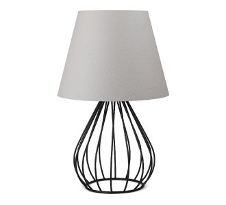 Φωτιστικό επιτραπέζιο Akerlind Megapap ύφασμα Pvc/μέταλλο χρώμα ανοιχτό γκρι/μαύρο 22x17x36εκ. |  Επιτραπέζια στο espiti