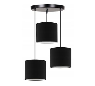 Φωτιστικό οροφής Rosie Megapap υφασμάτινο τρίφωτο χρώμα μαύρο 15x15x90εκ. |  Οροφής στο espiti
